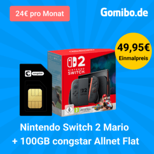 Nintendo Switch 2 - Mario + congstar - Allnet flat M 100GB